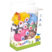 Set of vehicles-livestocks, 6 pcs. In transparent packaging