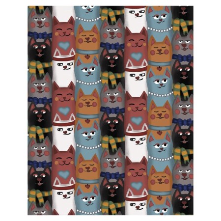 Pillow Roller "Colorious cats, decorative, size 16x45 cm-1