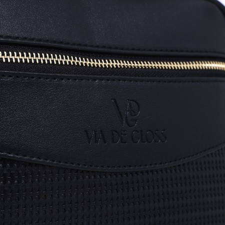 Bag Cross-Bodi with a zipper, black color-3