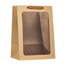 Gift package, with a window, 35 x 25 x 18 cm, craft, 1pc.