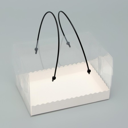 Box for rolls with handles, white 16.5 x 11 x 10 cm
