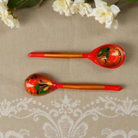 Spoon "Berry", 14.7 × 3.5 cm, Khokhloma-2