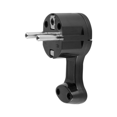 Tork ABS plastic, angular flat (8mm) 16a, 250V, IP20, black, 30477 7, Duwi
