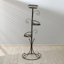 Flowers stand, floor, collapsible, 3 pots, d = 18 cm, bronze