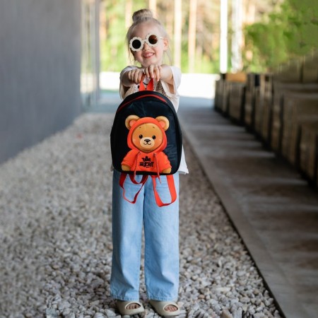 Baby backpack for the girl "Bear", 27x23 cm-6