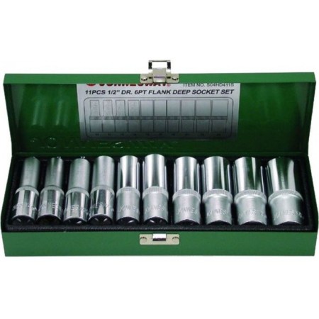 A set of deep end heads Jonnesway S04HD411S, 11 items