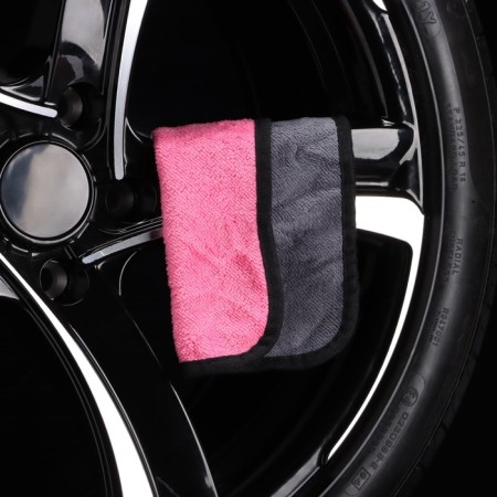A car for washing cars, carTage, microfiber, 400 g/m², 20 × 30 cm, pink-gray