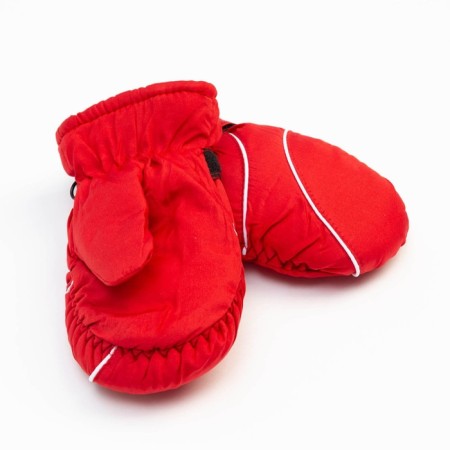 Mittens of winter children's minku, color red, rr 16 (18 cm)-1