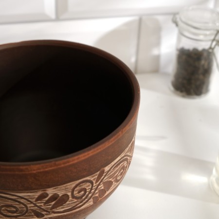 Angob salad bowl, 0.85 l. 10 x 13 x 13 cm-3