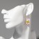Earrings Assorted Lama Lama, green-pink color in silver