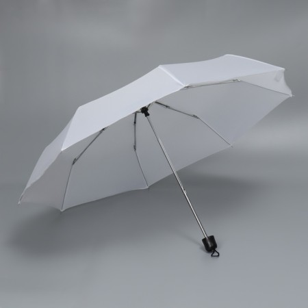Mechanical umbrella "plain", 3 additions, 8 spokes, r = 48 cm, white color-2