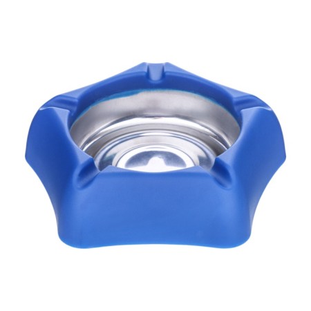 Ash for a house of stainless steel, for cigarettes and sticks, 13 x 13.3 cm, blue-1