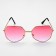 Sunglasses "OneSun", futuristic, 6 x 13.5 cm, pink