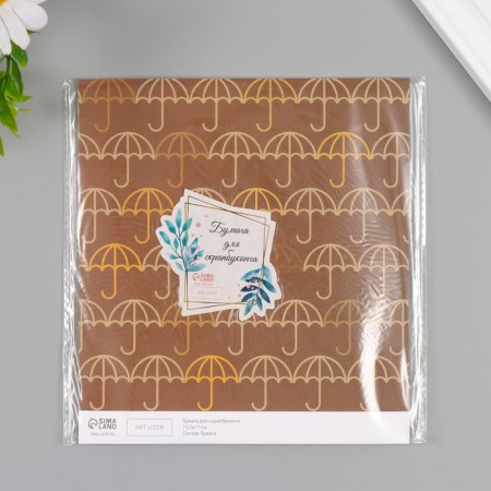 Scrapbooking paper "Umbrella" density 180 grams set 10 pcs 15.5x17 cm-4