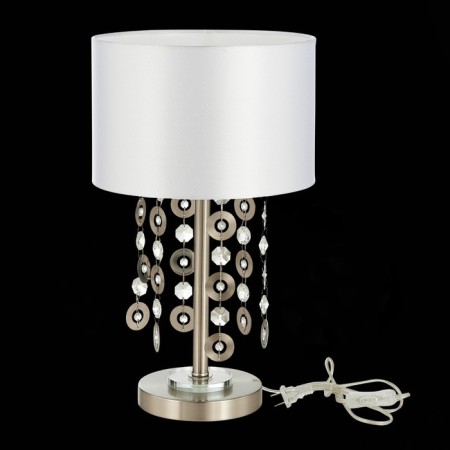 ST LUCE bedside lamp. SL1757.104.01. Katena. 1x40 W, E14, 26x26x44 cm, Nickel color-3