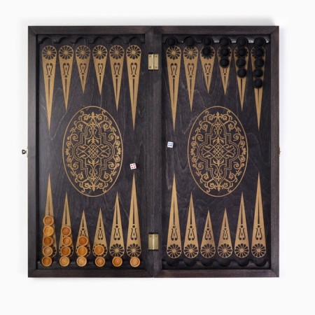 Board game 3 in 1 "Golden Ornament": backgammon, chess, checkers (board 60x60 cm)-2
