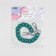 A chain for a bag, with carbines, plastic, 23 × 17 mm, 30 cm, green/silver color