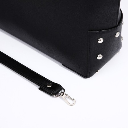 Bag Vita with a zipper, black color-5