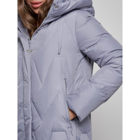 Coat insulated winter female, size 44, blue color-9