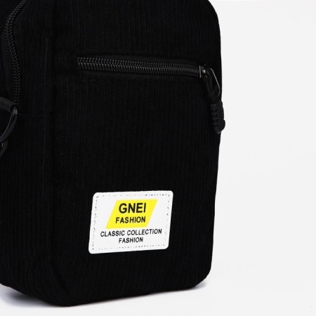 Youth bag with zipper, black color-3