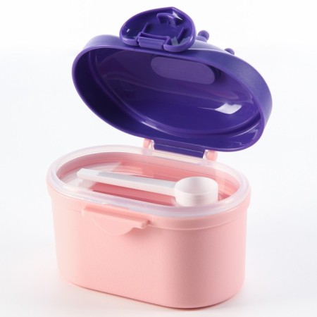 Container for storage of baby food "Crown", 400 ml., Small, pink color-3