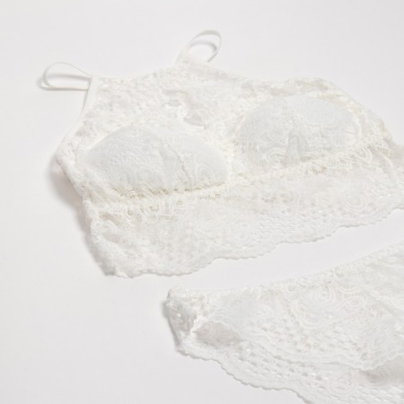 Female set (top, panties) color white, size 42-44-1