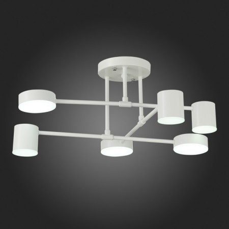Ceiling EVOLUCE lamp. Sle201052-06. Nobel. 6x7 W, LED, 4000K, 3024 LM, 57x57x25 cm, white color-16