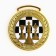 Thematic medal 191, “Chess”, D = 4.5 cm. Color gold. Without a tape