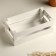 Wooden Kashpo 24.5 × 13.5 × 9 cm "Two Light", two -string, white give beautifully
