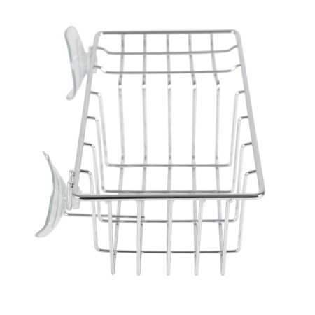 Basket on 2 suckers Axentia straight chrome with a 27x8x14 cm soap department-2