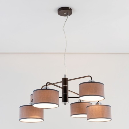 Suspended chandelier Citilux "Form" CL428261, 6x60W, E27, brown color-10