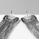Hanging earrings with Hollywood rhinestones, 8 rows, white color in silver, 12 cm