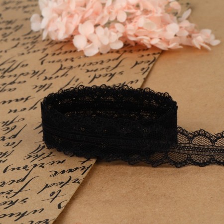 Capricon lace, 25 mm × 10 ± 1 m, black color-2