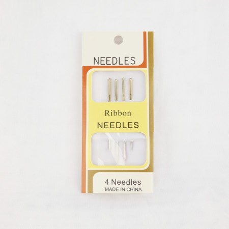 Needles for embroidery with tape, d = 1.07 mm, 4.4 - 4.9 cm, with a golden ear, 4 pcs-2