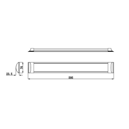 LED LED era SPO-5, 595x76x25 mm, IP20, 18W, 1200LM, 6500K, white-2