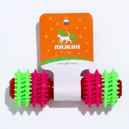 Chewing toy 15.5 x 5.5 cm, pink/green/red-2
