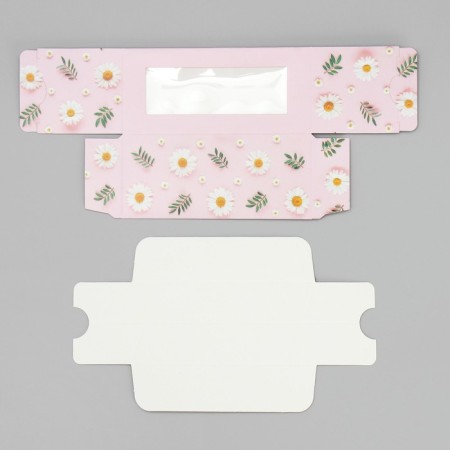 Box for Makarun, confectionery packaging "Chamomile", 12 x5.5 x 5.5 cm-6