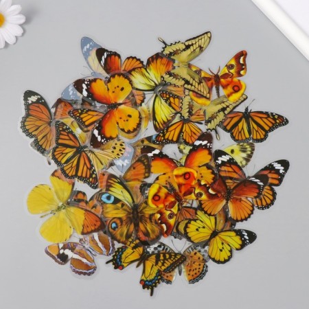 Stickers for creativity PLC PVC "Amber butterflies" set 40 pcs 9x10.5 cm-1