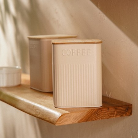 Bank for coffee "San Lorenzo", 10 × 13 cm, pink color, with a bamboo lid-6
