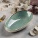 Ceramic dish for the supply "sapphire", 21 × 12.5 × 5.5 cm, the color is gray-green