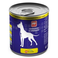 Canned goods Vitanimals for dogs, beef with heart, 750 g.