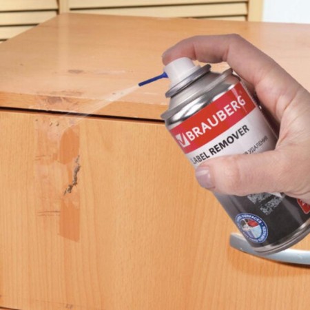 Spray gel to remove labels, traces of glue and sticky tapes, Brauberg Max, 210 ml,-5