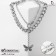 Piece "chain" butterfly, silver color, 52 cm