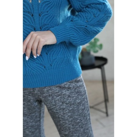 Female jumper wisell, size 50, blue color-3