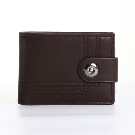 Male purse on a magnet, brown color-2