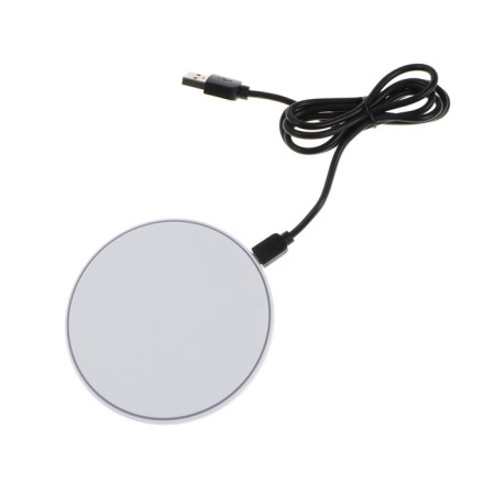Wireless charger BYZ U66, 10 W, LED lighting, 1m cable, white-2