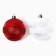 Christmas balls Christmas balls, for the New Year, D = 7 cm, 2 pcs., White and red color