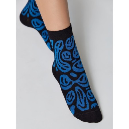 Noski children's cotton CONTE KIDS TIP-Top, size 18, Black-blue color