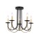 Suspended chandelier Ambrella TR9621/5 BK/CGD, E14, 5x40W D570x410 mm, black/gold