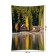 Decorative panel with photo printing "House by the reservoir", vertical, size 150x200 cm